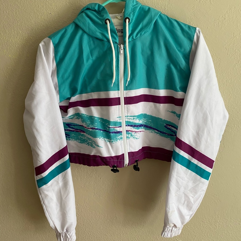 90s solo paper cup cropped hoodie